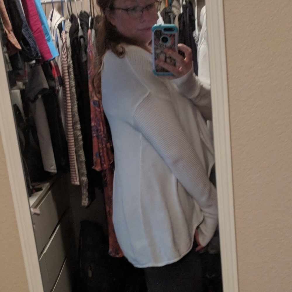 Express white cardigan